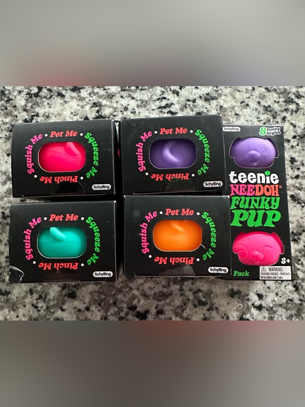 Schylling Funky Pups Complete Set of 4 🐶 &
3 Pack of Teenie Funky Pups 🐶 - Picture 2 of 13